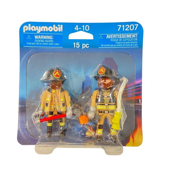 Playmobil Bundle Of 3 Figures Sets: Princess Couple 71208 Beach Duo 70274 Firefi - Picture 4 of 9
